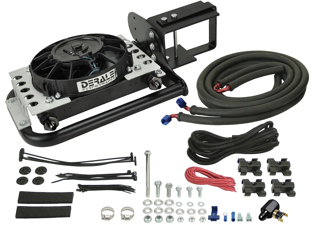 20561 – DERALE Fluid Cooler, For Transmission Fluid 13-1/4 Inch Width X 10-3/4 Inch Height X 5-1/2 Inch Depth AN Fitt...